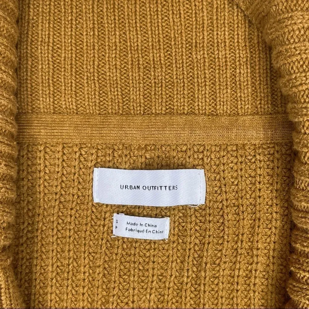 Urban Outfitters OS Knitted Sweater Orange Cardigan Cotton Long (EUC)​​​ - Picture 4 of 6